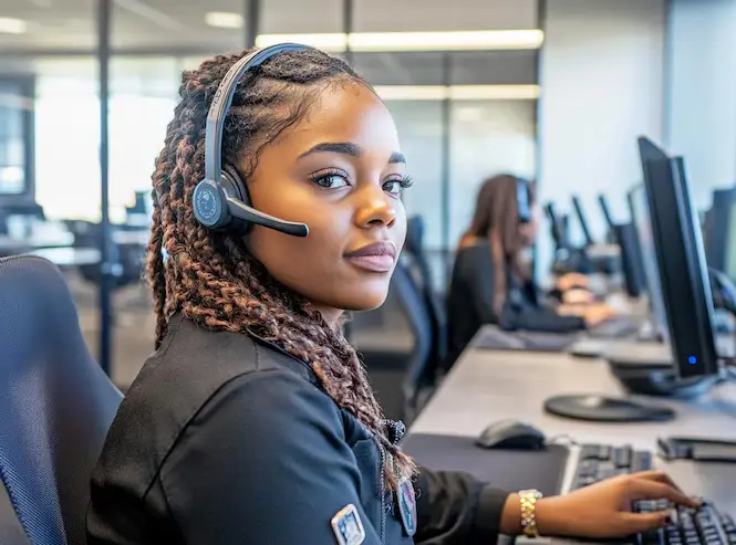 female employee at partnersrecruit.com call orcall center